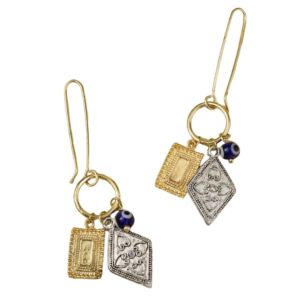 Drishti Evil Eye Dangle Drop Charm Earrings