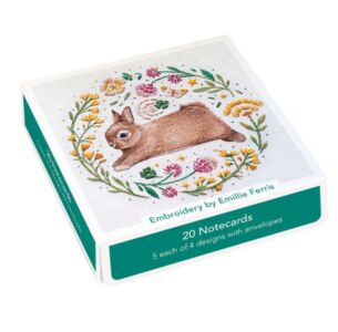Embroidery Florals by Emillie Ferris Boxed Note Cards