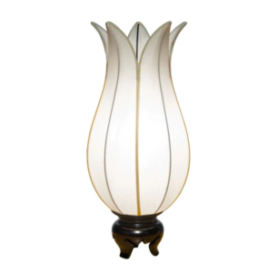 Flowering Lotus White Table Lamp