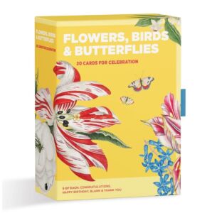 Flowers, Birds, & Butterflies Celebrations Boxed Notecards