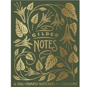 Gilded Notes: 16 Foil-Stamped Notecards with Envelopes