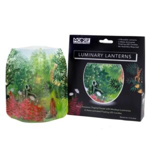Henri Rousseau Tropical Forest with Monkeys Luminary Lantern