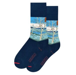 Hiroshige View of Mount Fuji from Koshigaya, Musashi Province Socks