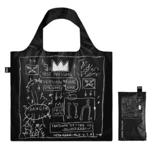 Jean-Michel Basquiat Crown Black Metallic Bag