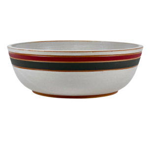 Jess Cullen Ceramics Gray-Red Dinner Bowl