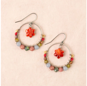 Anne Vaughan Leilani Chalcedony Hoop Earrings