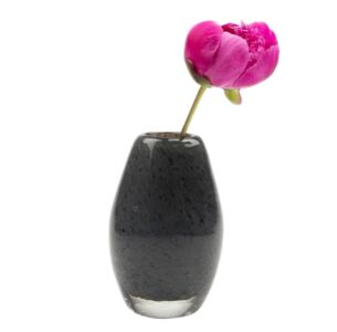Ligne Glass Egg Dark Gray Modern Flower Vase