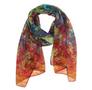 Monet The Artist's House from the Rose Garden Sheer Scarf