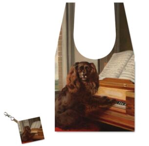 Portrait of an Extraordinary Musical Dog Shopper Tote Bag