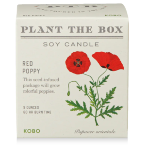 Red Poppy Plant The Box Candle