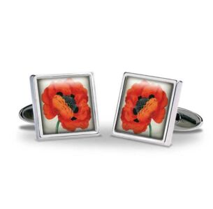 Remembrance Poppy Cufflinks