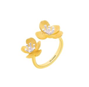 Sakura Bouquet Gold Adjustable Ring