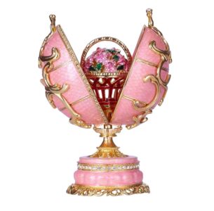 Fabergé Spring Flowers Pink Egg Music Box