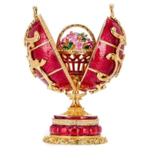 Fabergé Spring Flowers Red Egg Music Box
