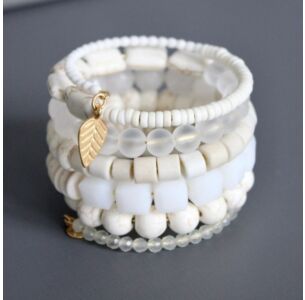 David Aubrey White On White Wrap Bracelet