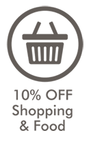 10% Off Shopping and Food